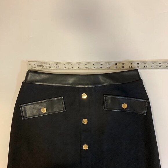 Marc‎ New York Women's A Line Gold Buttons Trim Mini Skirt Size S NWT - Picture 10 of 12